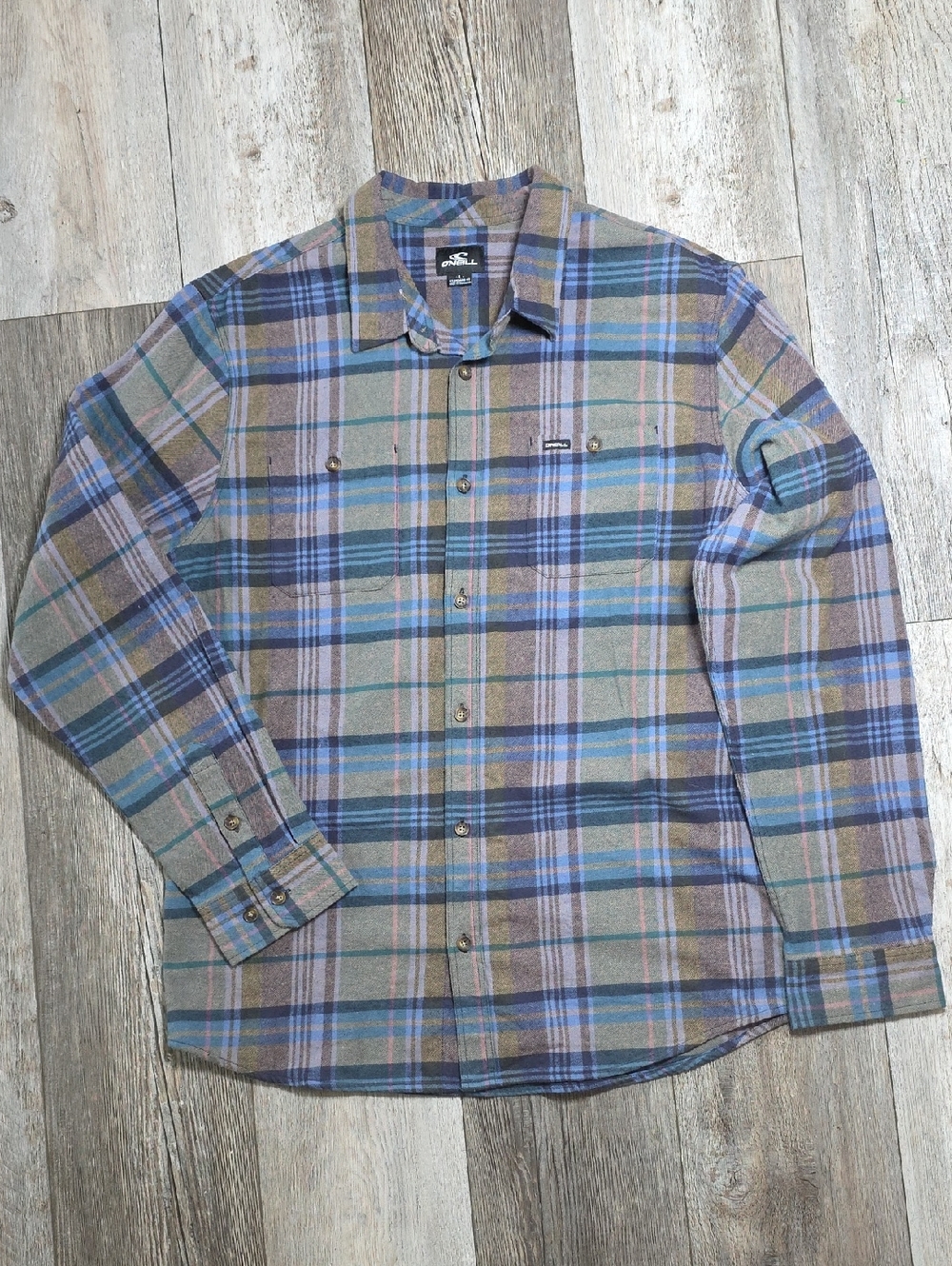 O'Neill Whittaker Flannel Longsleeve Button-down Shirt Sz Lg